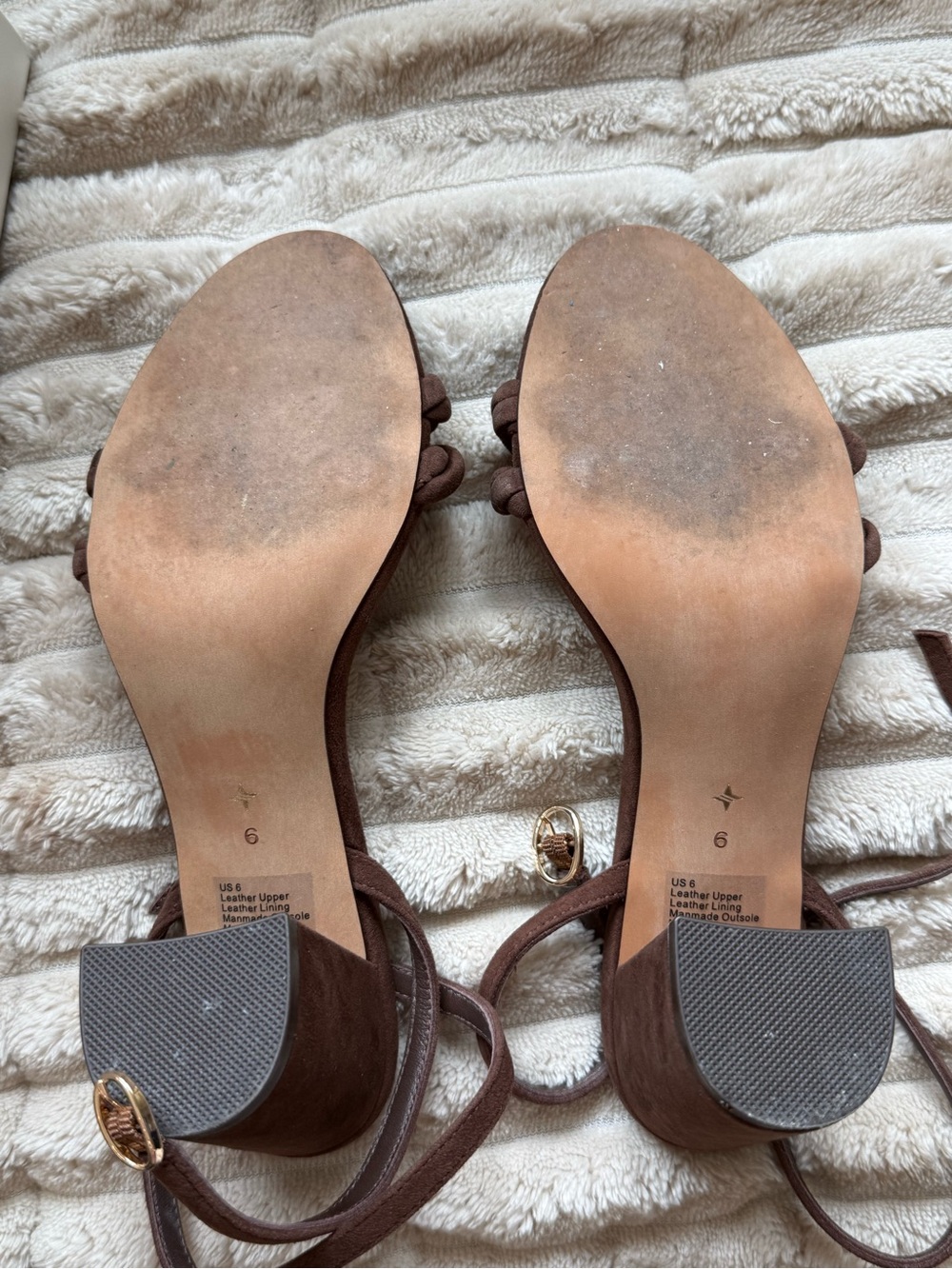 Tuckernuck with Studio McGee Brown Braided Strap block heeled Women's Sandals - Picture 5 of 5